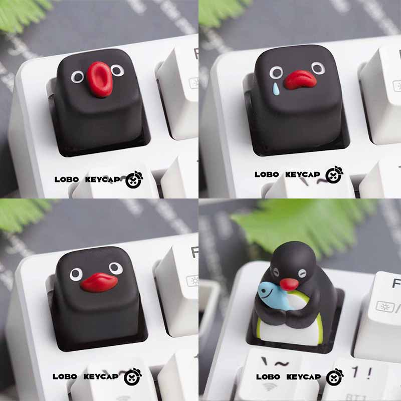 Keycap Artisan Anime - Cute Pingu Anime Series Penguin Personalized
