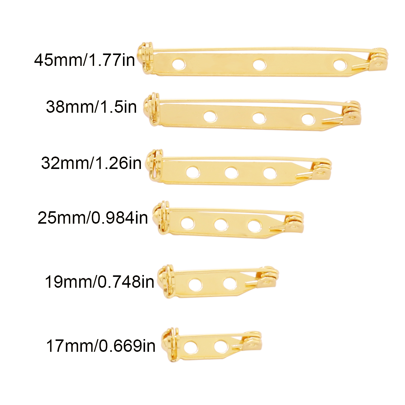 10pcs 17-45mm Brooch Clip Base - Pin Button Badge recensione e prezzo