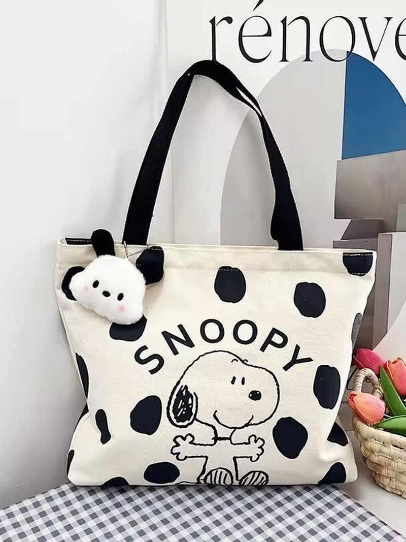 Cartoon Snoopy Canvas Shoulder - Anime Tote Bag recensione e prezzo