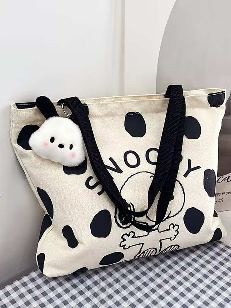 Cartoon Snoopy Canvas Shoulder - Anime Tote Bag recensione e prezzo