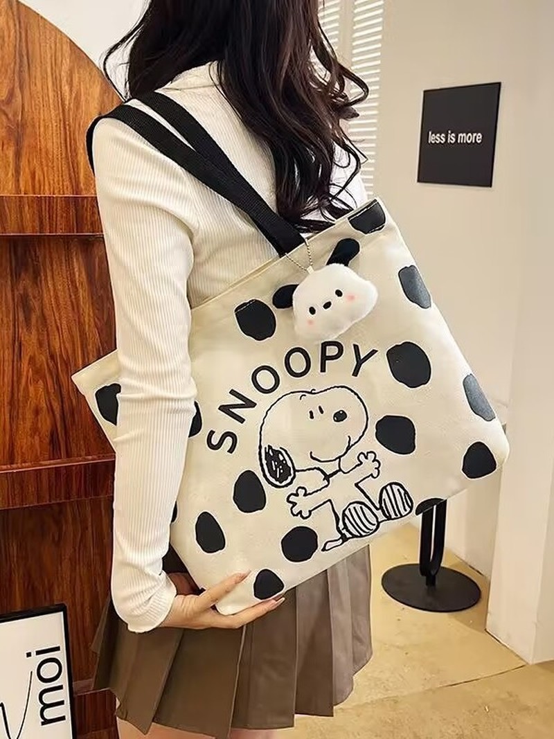 Cartoon Snoopy Canvas Shoulder - Anime Tote Bag recensione e prezzo